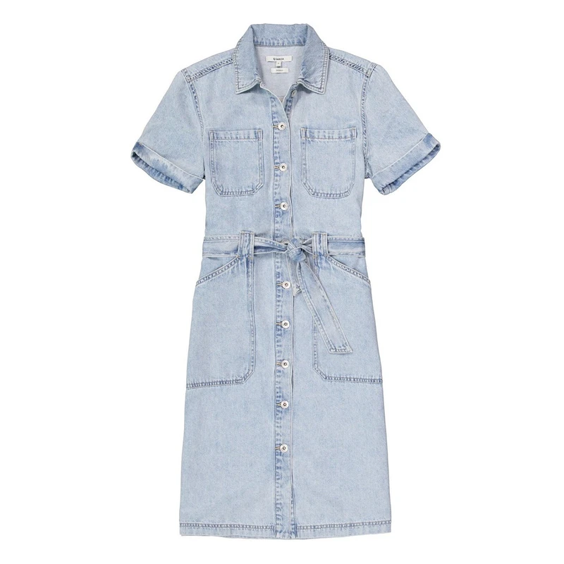 Dames Jurk C50285 Garcia BLEACHED BLUE DENIM
