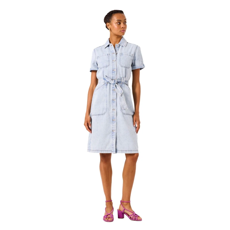 Dames Jurk C50285 Garcia BLEACHED BLUE DENIM