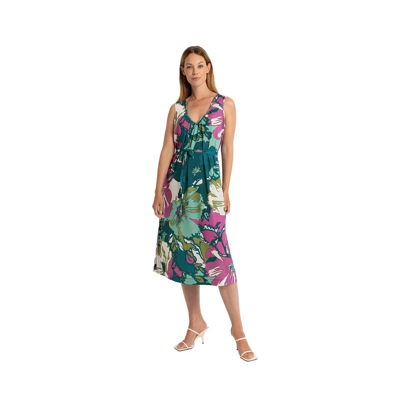 Dames Jurk CL24-32804 Claudia by Claudia Strater PETROL