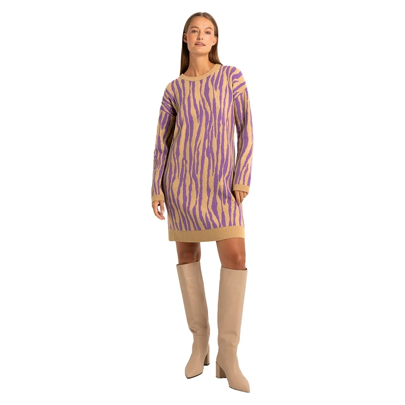 Dames Jurk CS23-32589 Claudia Strater TAUPE