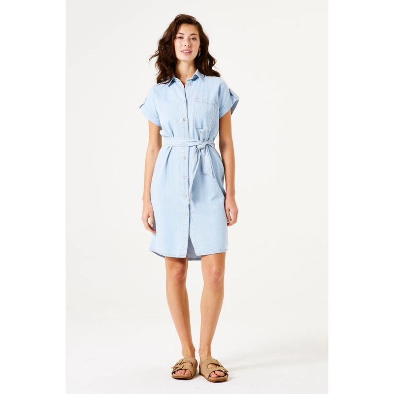 Dames Jurk D50085 Garcia LIGHT BLUE DENIM