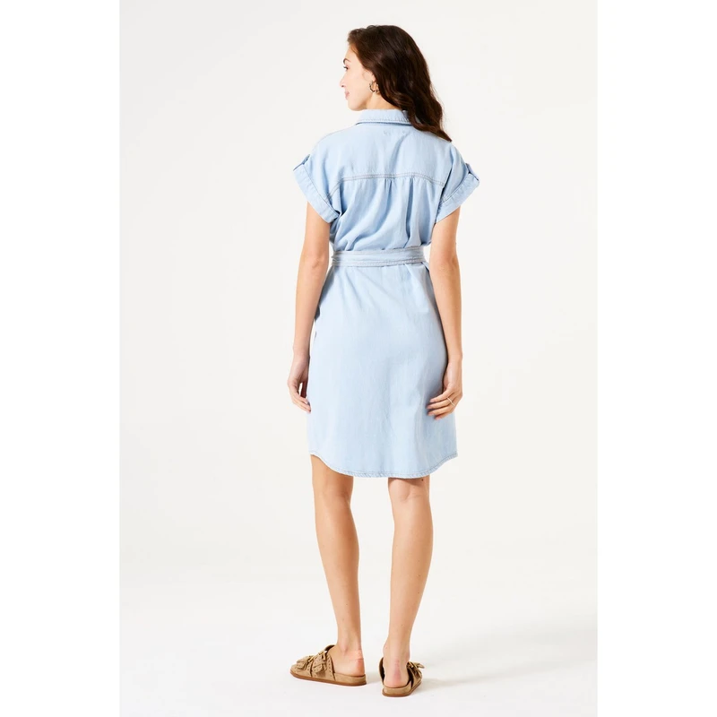 Dames Jurk D50085 Garcia LIGHT BLUE DENIM