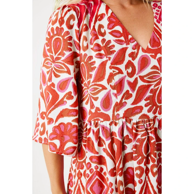 Dames Jurk E50286 Garcia ROOD