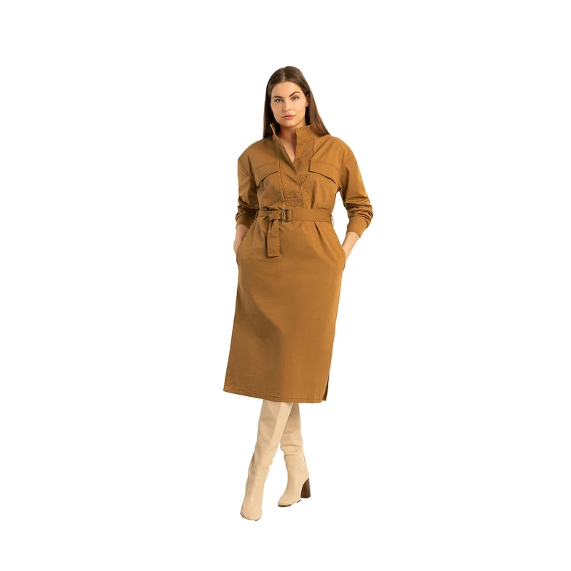Dames Jurk EX24-32003 Expresso MIDDEN BRUIN