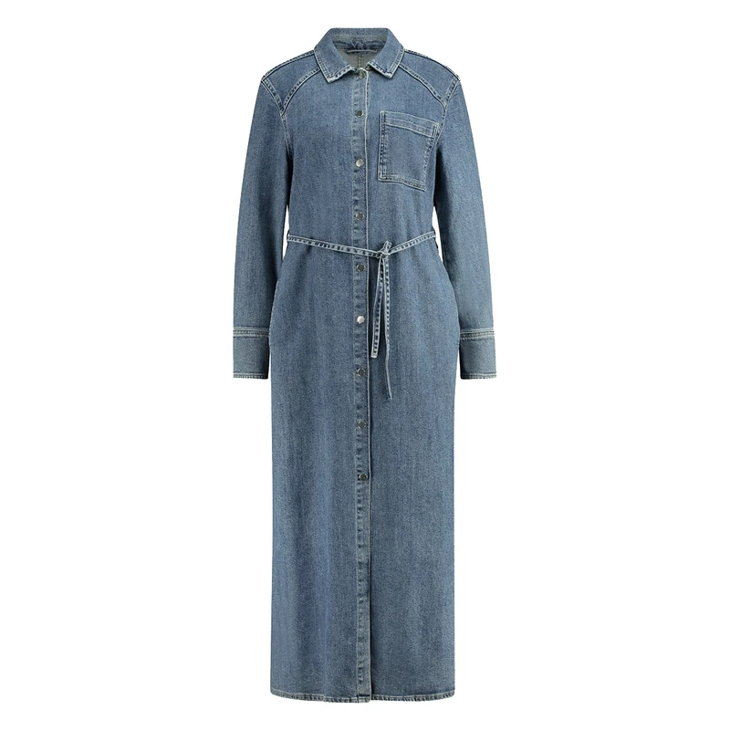 Dames Jurk EX25-32001 Expresso MID BLUE DENIM