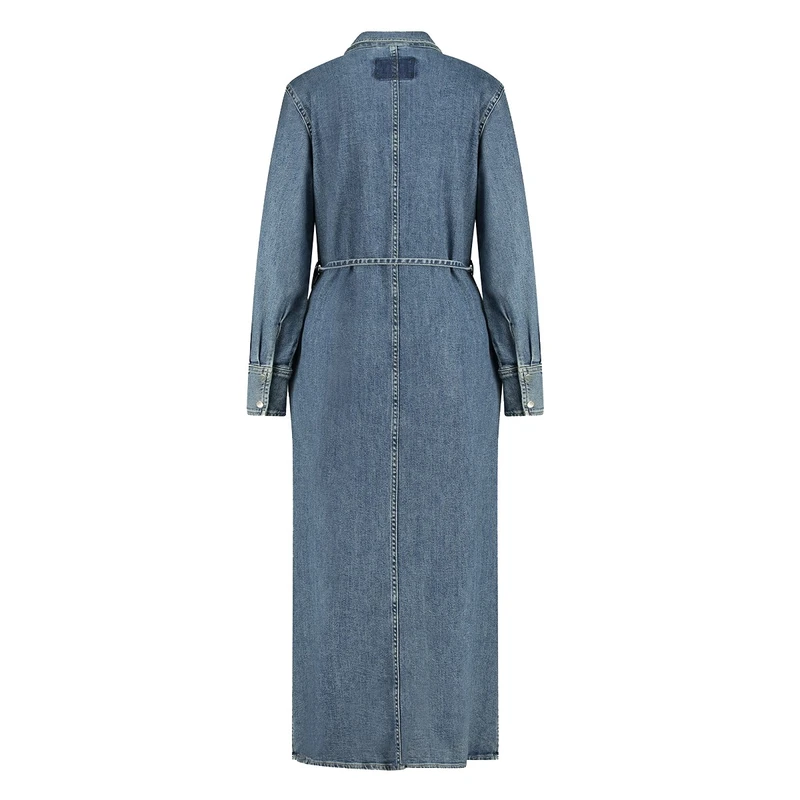 Dames Jurk EX25-32001 Expresso MID BLUE DENIM