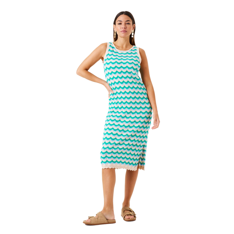 Dames Jurk F50085 Garcia GROEN