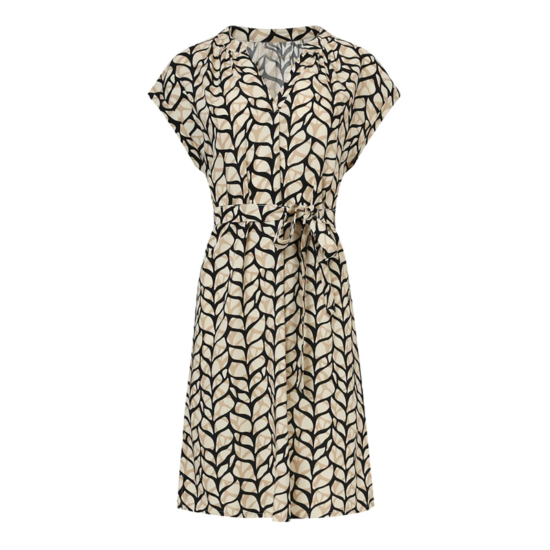 dames jurk kort met print Smashed Lemon ZWART DESSIN