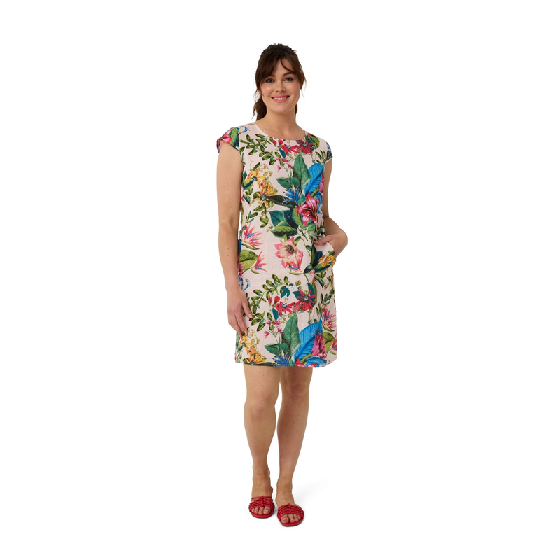 Dames Jurk SAL-S14Jurkkapmwtrop Sanne ROZE
