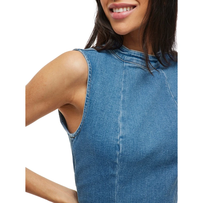 Dames Jurk VIWINONA Vila MID BLUE DENIM