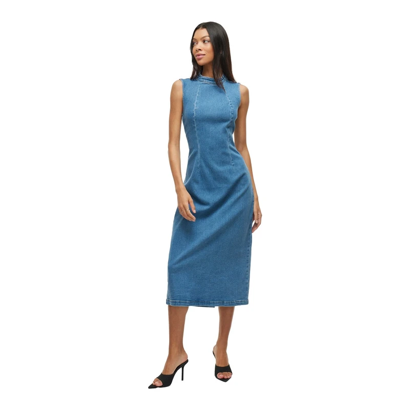 Dames Jurk VIWINONA Vila MID BLUE DENIM