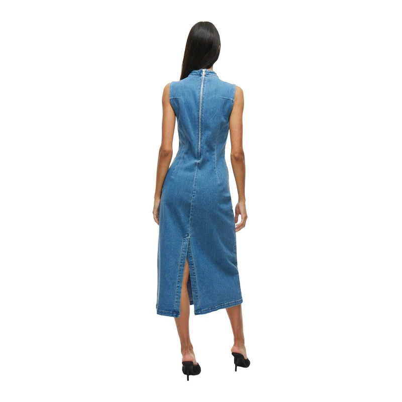 Dames Jurk VIWINONA Vila MID BLUE DENIM