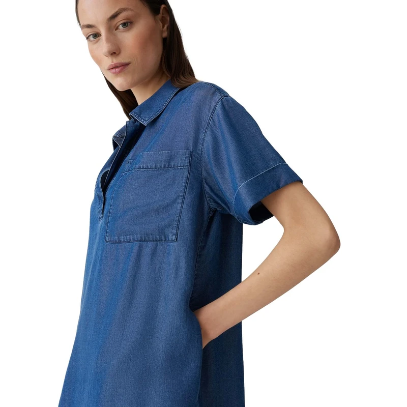 Dames Jurk Wasya Opus MID BLUE DENIM