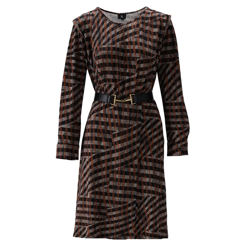 Dames Jurk X334 K-Design BRUIN DESSIN