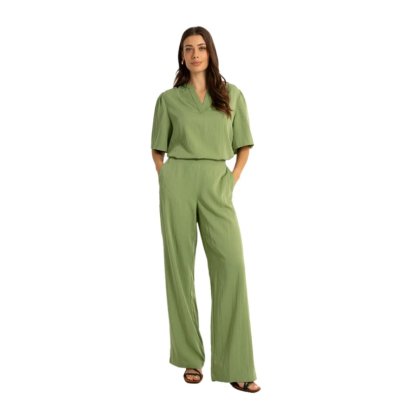 Dames Pantalon CS25-21522 Claudia by Claudia Strater GROEN