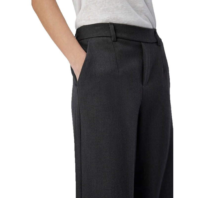 Dames Pantalon OBJLISA Object MIDDEN GRIJS