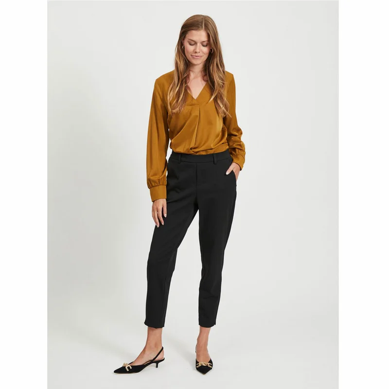 Dames Pantalon OBJLISA Object ZWART
