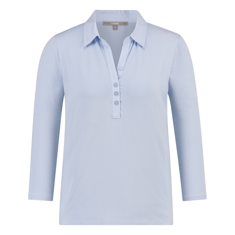 Dames Polo 25050 polo 3/4mw Sanne BLEU