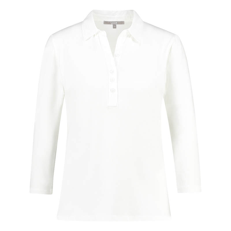 Dames Polo 25050 polo 3/4mw Sanne OFF-WHITE