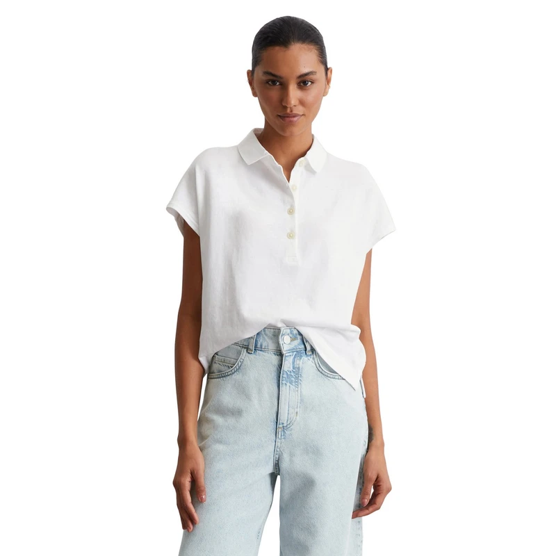 Dames Polo 516232153021 Marc O'Polo Wit