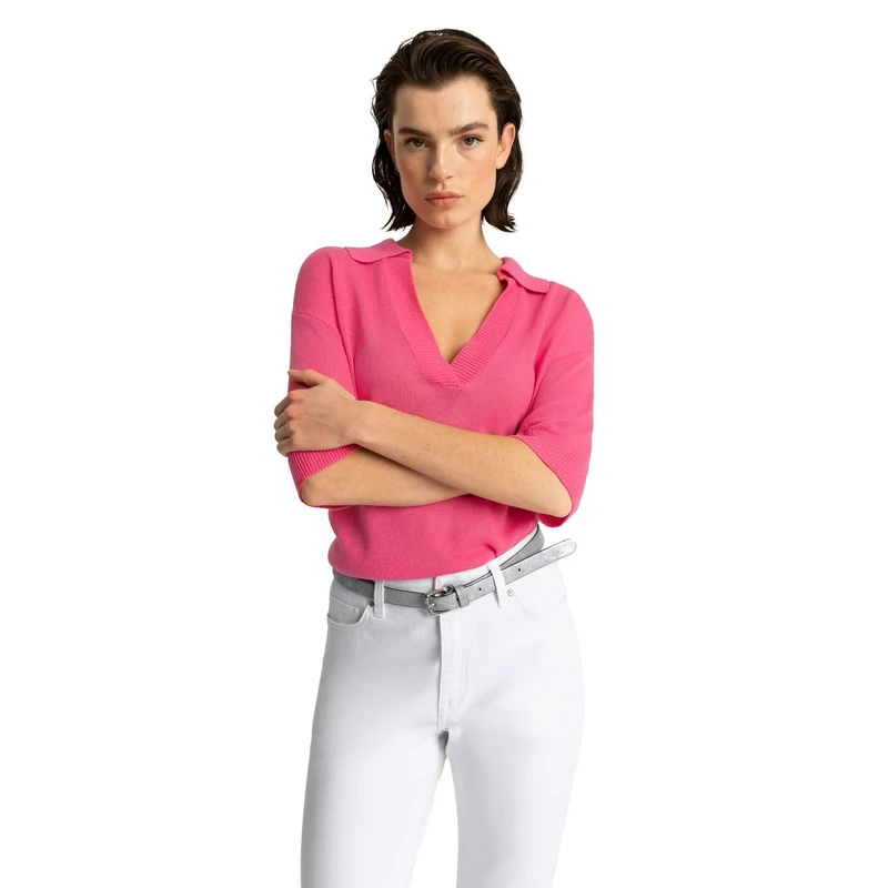 Dames Polo EX23-11015 Expresso FUCHSIA