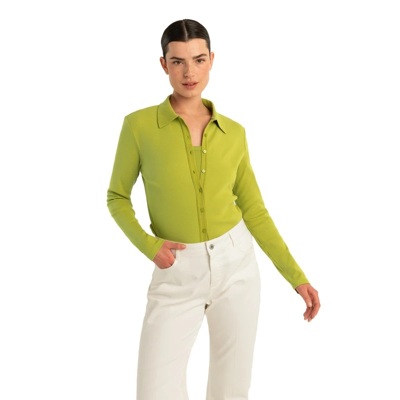 Dames Polo EX24-13004 Expresso LIME