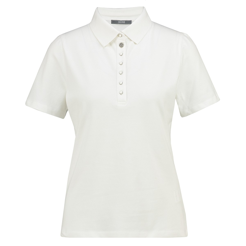 Dames Polo Polokmsolid Sanne Wit