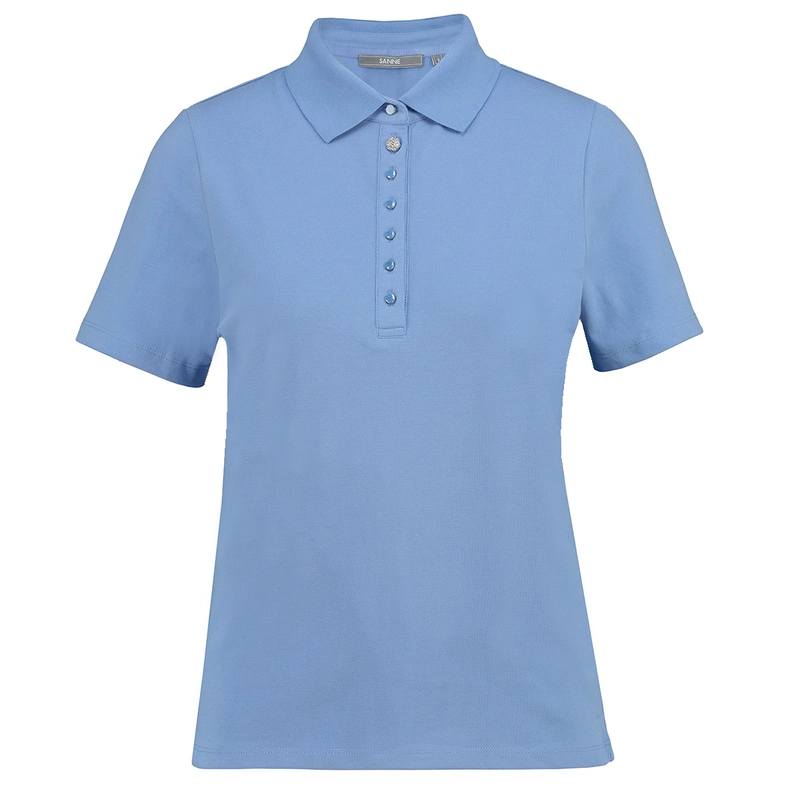 Dames Polo Polokmsolid Sanne BLEU