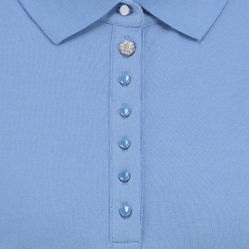 Dames Polo Polokmsolid Sanne BLEU