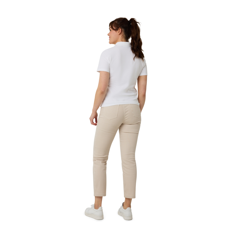 Dames Polo Polokmsolid Sanne Wit