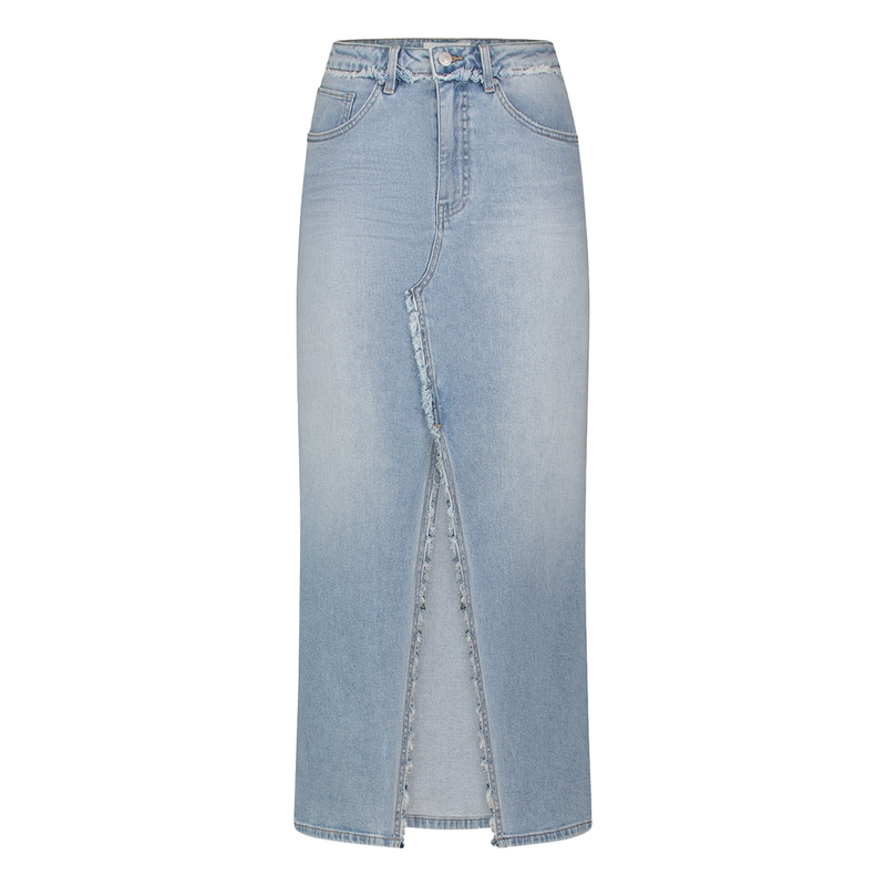 Dames Rok KAE SKIRT Circle of Trust MID BLUE DENIM