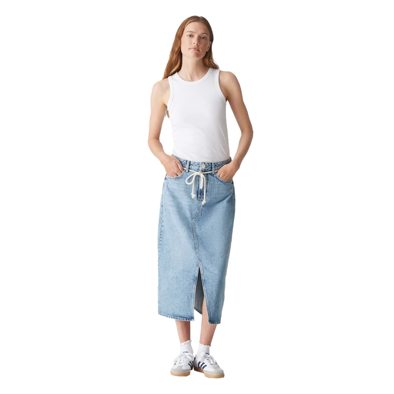 Dames Rok Rinso casual Opus MID BLUE DENIM