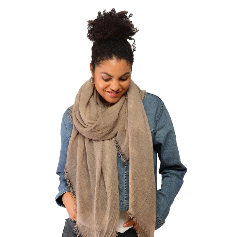 Dames Shawl 623297 Fraas CAMEL