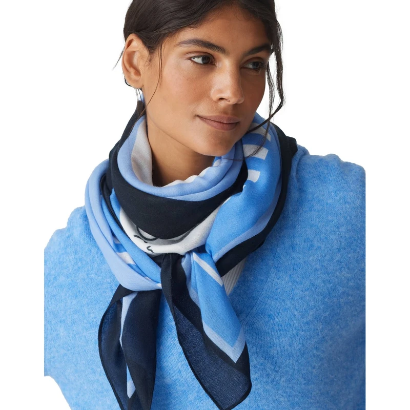 Dames Shawl Argetic scarf Opus BLEU