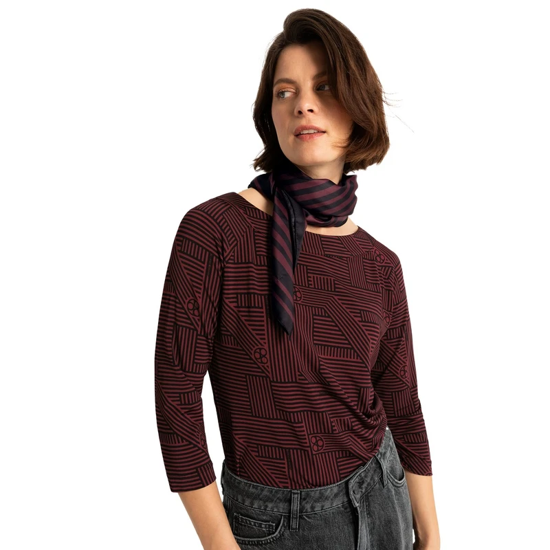 Dames Shawl CS23-91519 Claudia Strater WINE