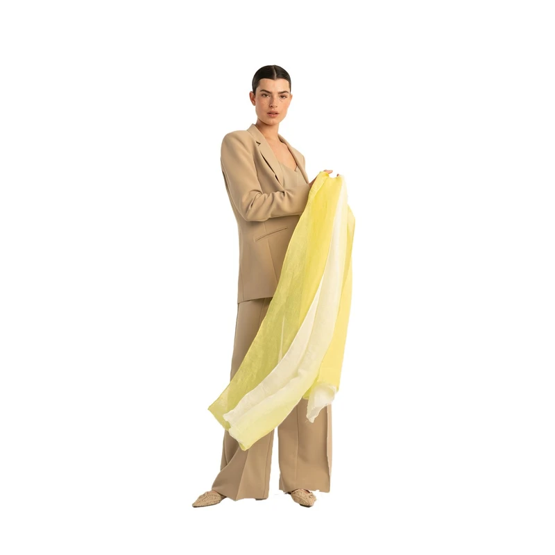 Dames Shawl EX24-91010 Expresso GEEL