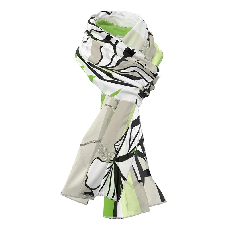 Dames Shawl S51202770 Frank Walder GROEN DESSIN
