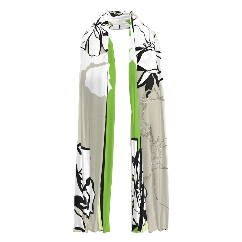 Dames Shawl S51202770 Frank Walder GROEN DESSIN