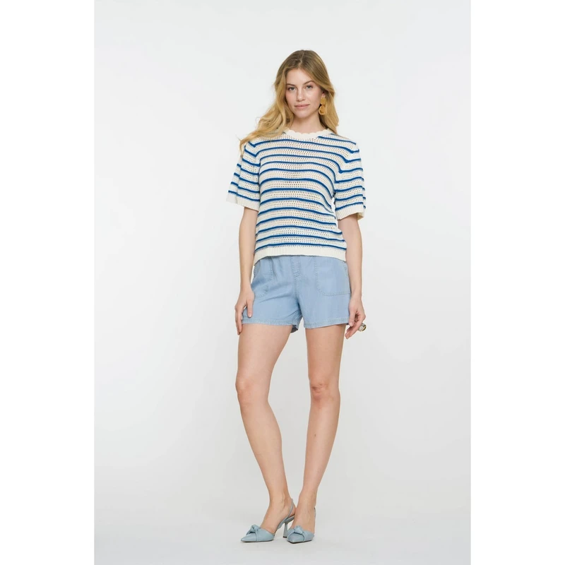 Dames Short 51028-10 Geisha MID BLUE DENIM