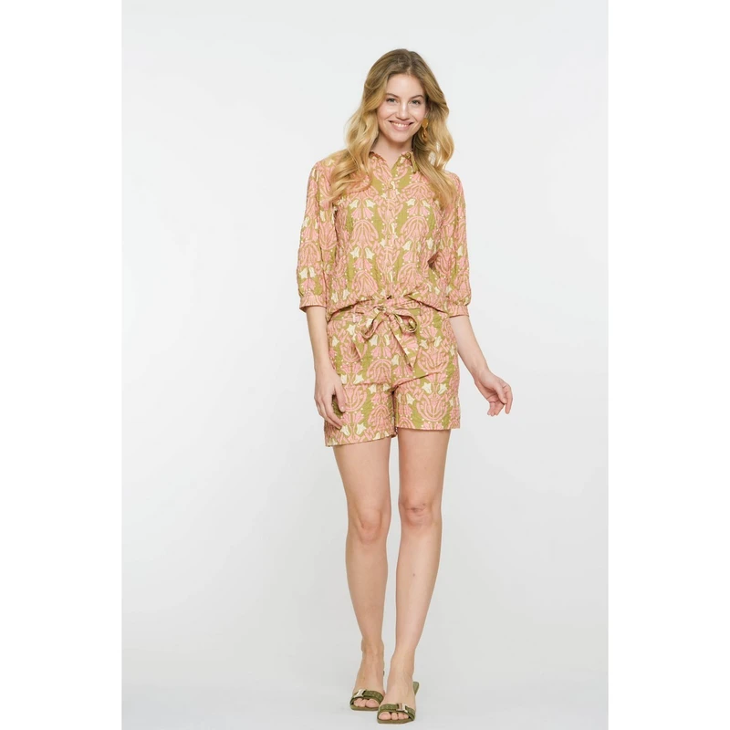 Dames Short 51210-20 Geisha GROEN DESSIN