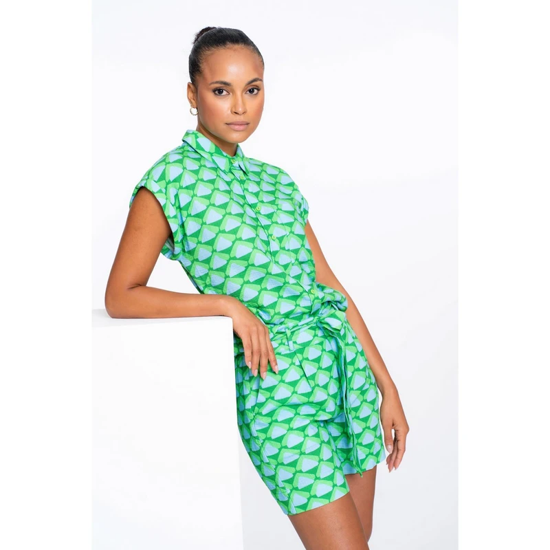 Dames Short 51412-20 Geisha GROEN DESSIN