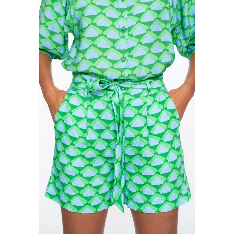 Dames Short 51412-20 Geisha GROEN DESSIN