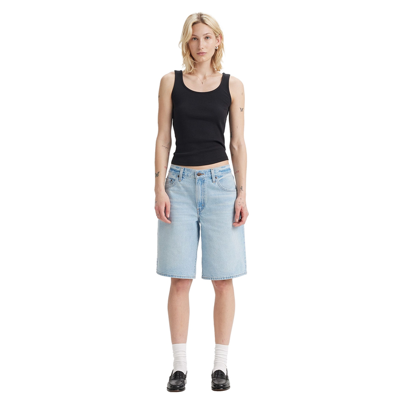 Dames Short BAGGY DAD JORT Levi's BLEACHED BLUE DENIM