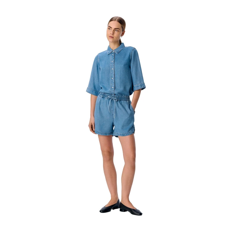 Dames Short OBJFRAME Object MIDDEN BLAUW