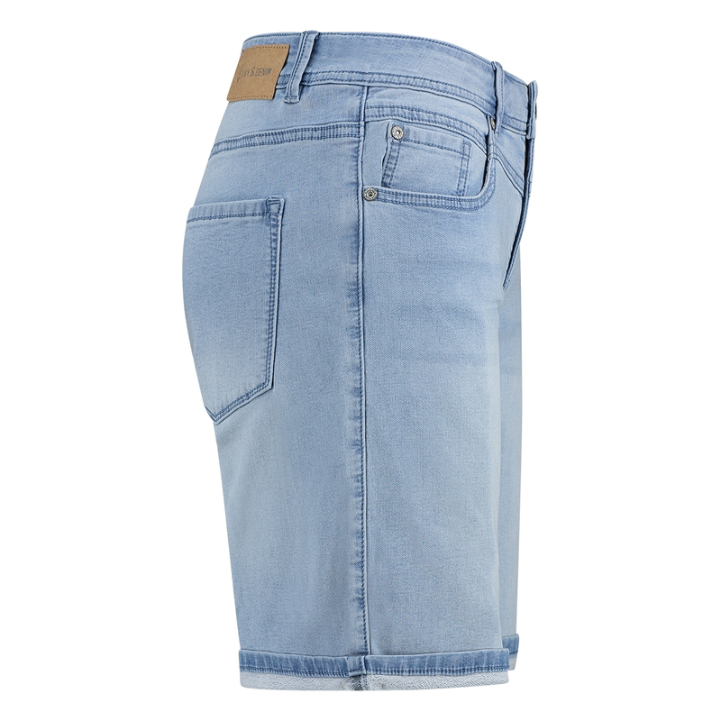 Dames Short SVU4450Relaxshortjog Ivy & You BLEACHED BLUE DENIM