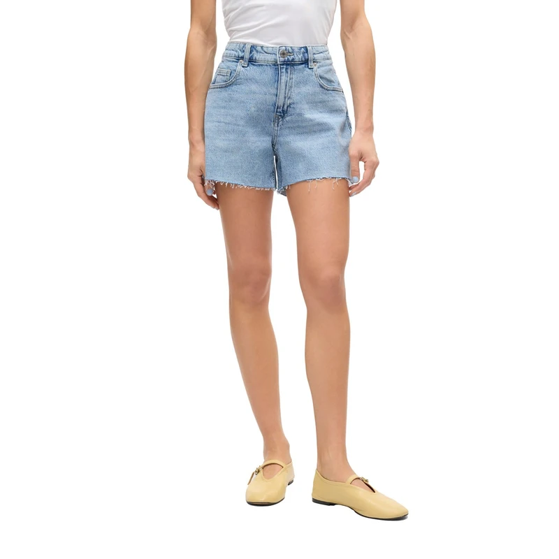 Dames Short VMTESS Vero Moda BLEACHED BLUE DENIM
