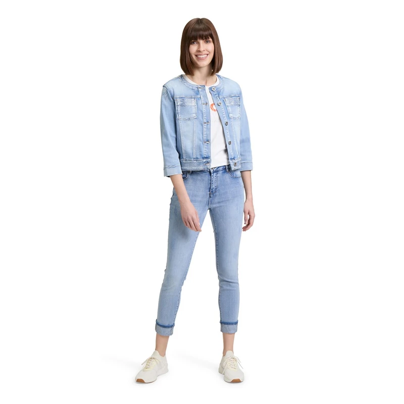 Dames Spijkerjack 45231053 Betty Barclay BLEACHED BLUE DENIM