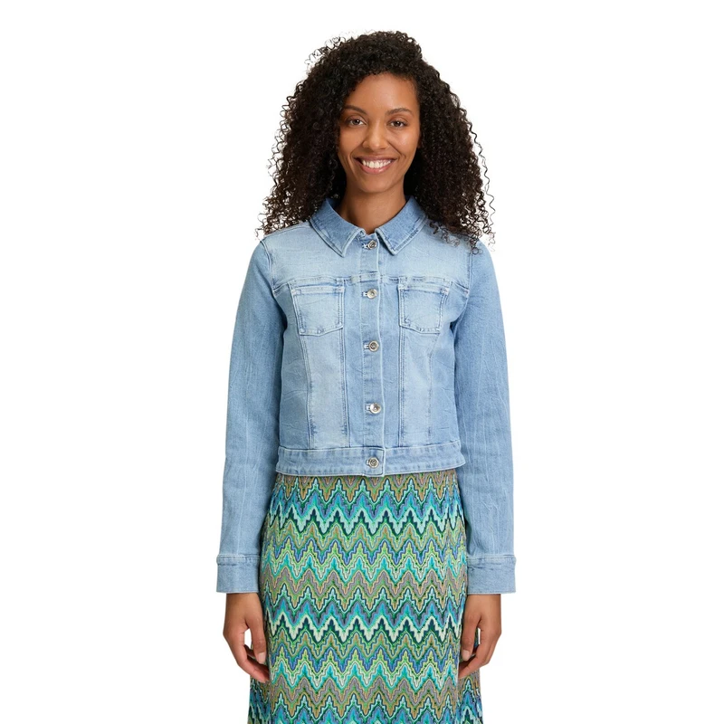 Dames Spijkerjack 45442523 Betty Barclay BLEACHED BLUE DENIM