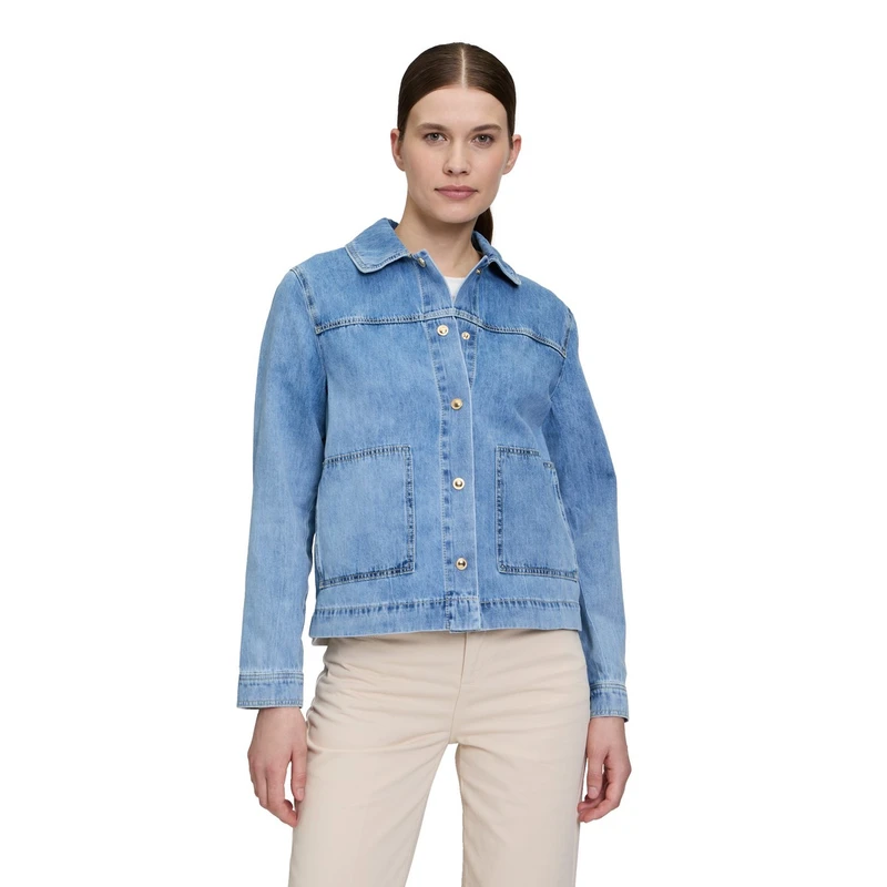 Dames Spijkerjack 46307523 Cartoon BLEACHED BLUE DENIM