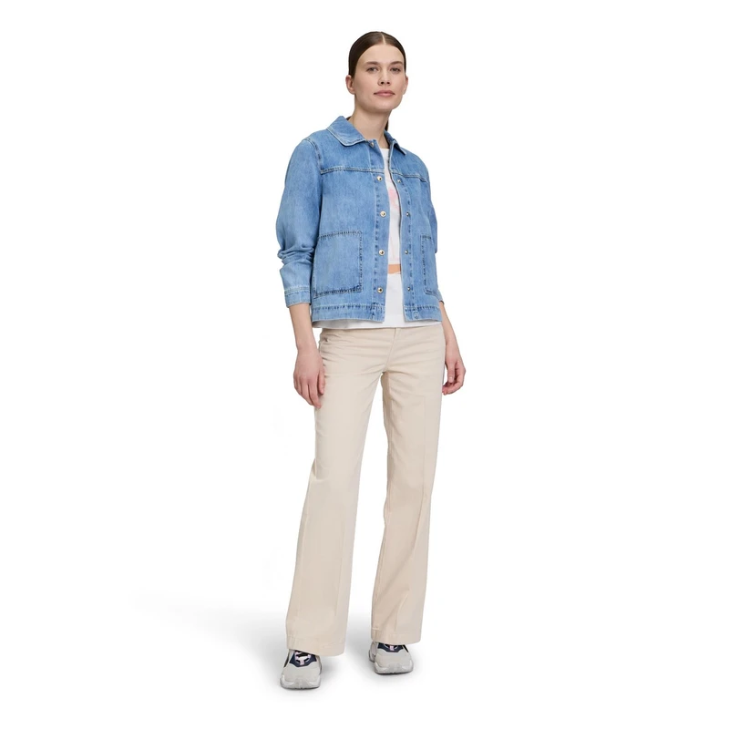 Dames Spijkerjack 46307523 Cartoon BLEACHED BLUE DENIM